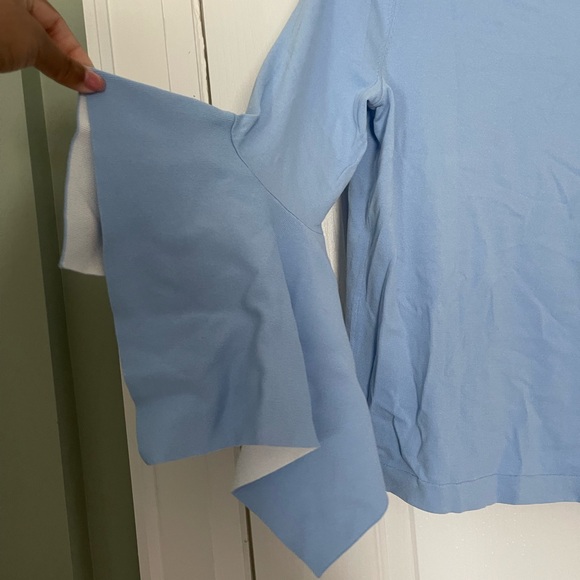 COS Blue Ruffle Sleeve Top - Picture 3 of 6